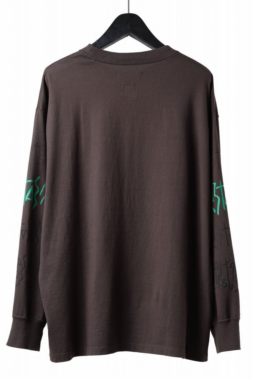 画像をギャラリービューアに読み込む, FACETASM GRAPHIC LONG SLEEVE TEE (BROWN)