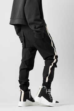 画像をギャラリービューアに読み込む, thom/krom SIDE LINE JOGGER PANTS / ELASTIC VISCOSE NYLON (BLACK)