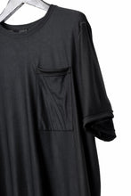 画像をギャラリービューアに読み込む, KLASICA BIG T OVER SIZED POCKET TEE / BRETHABLE  WOOL REBIRTH JERSEY (BLACK)