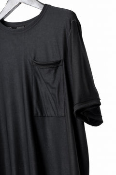 Load image into Gallery viewer, KLASICA BIG T OVER SIZED POCKET TEE / BRETHABLE  WOOL REBIRTH JERSEY (BLACK)