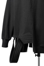 画像をギャラリービューアに読み込む, A.F ARTEFACT ASYMMETRY LOOP HEM SWEAT HOODIE (BLACK)