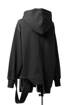 画像をギャラリービューアに読み込む, A.F ARTEFACT ASYMMETRY LOOP HEM SWEAT HOODIE (BLACK)