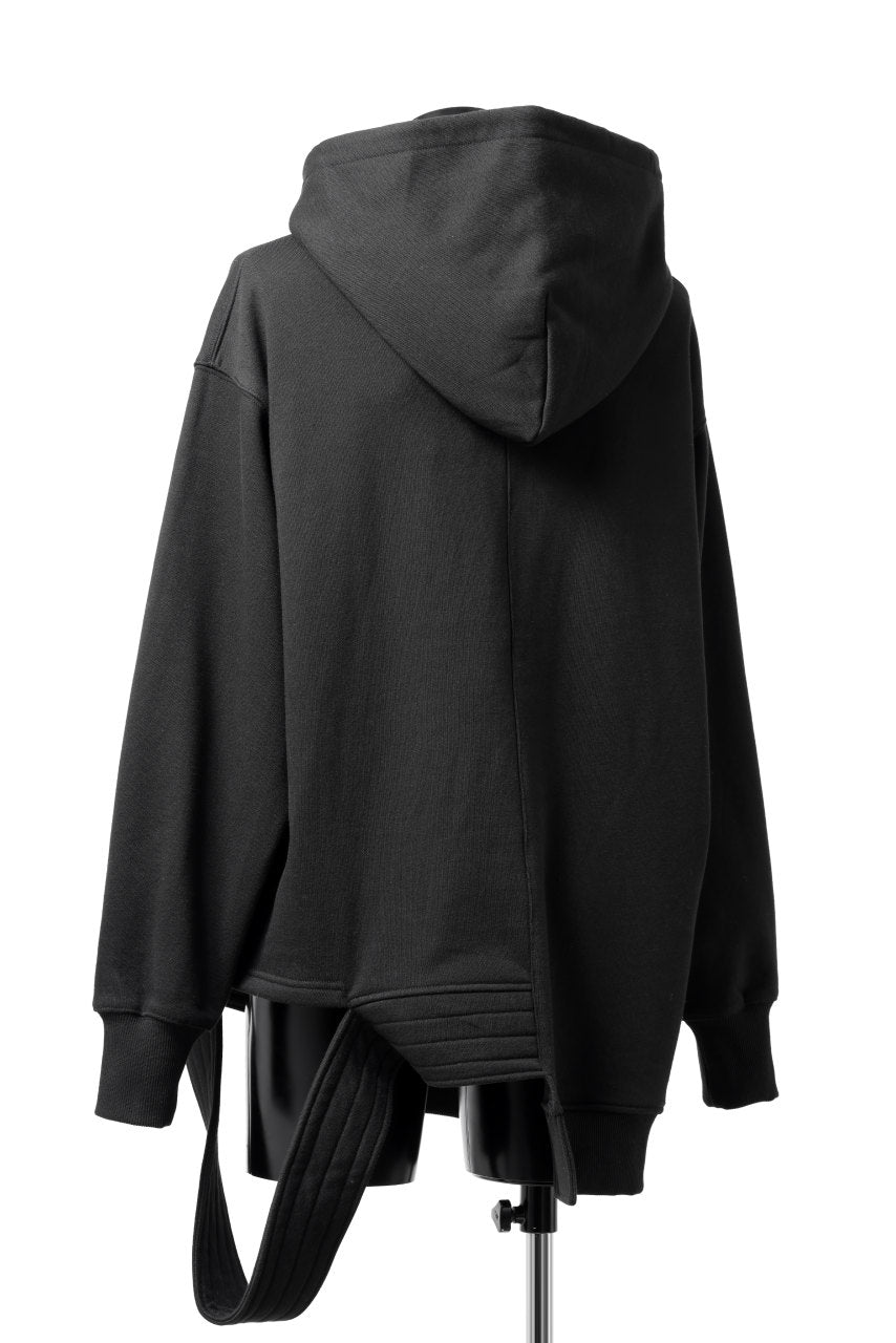 画像をギャラリービューアに読み込む, A.F ARTEFACT ASYMMETRY LOOP HEM SWEAT HOODIE (BLACK)