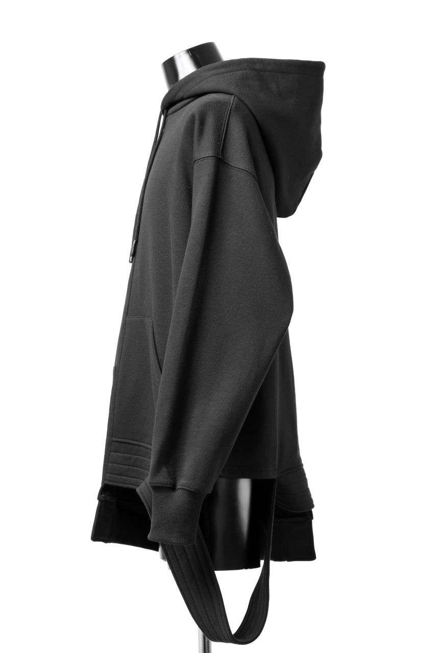 画像をギャラリービューアに読み込む, A.F ARTEFACT ASYMMETRY LOOP HEM SWEAT HOODIE (BLACK)