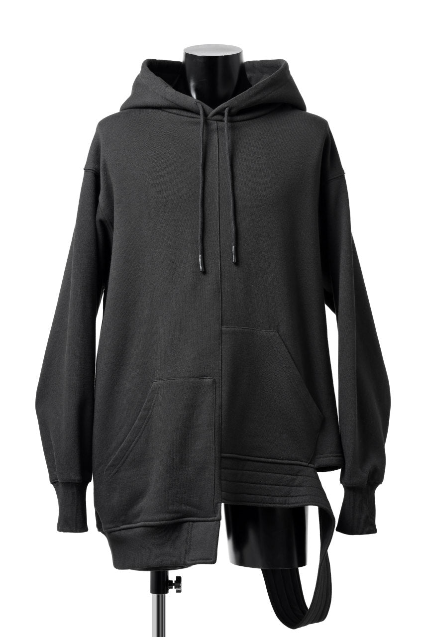 画像をギャラリービューアに読み込む, A.F ARTEFACT ASYMMETRY LOOP HEM SWEAT HOODIE (BLACK)