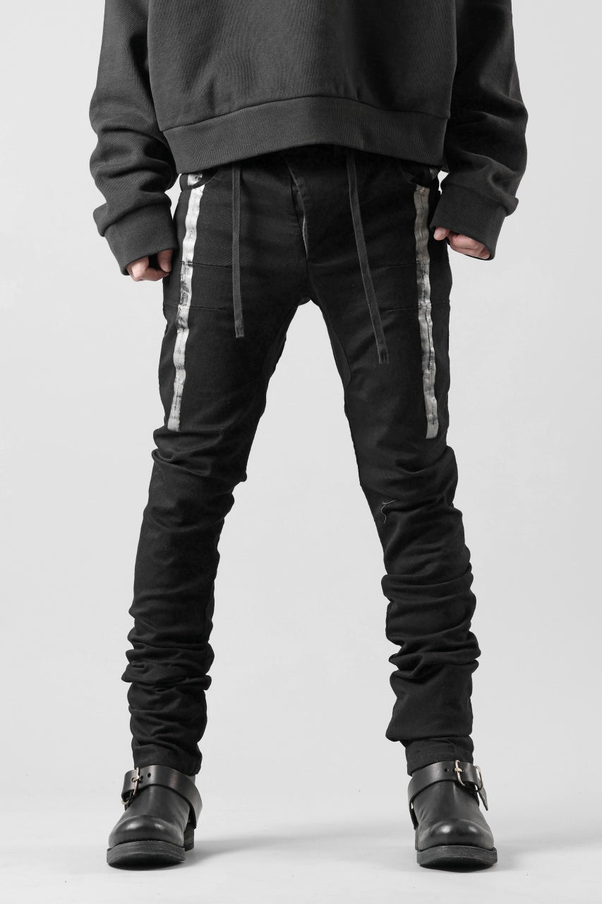 画像をギャラリービューアに読み込む, BORIS BIDJAN SABERI TIGHT FIT PANTS / OBJECT DYED & SEAM TAPED "P13.TF-F1939" (BLACK)