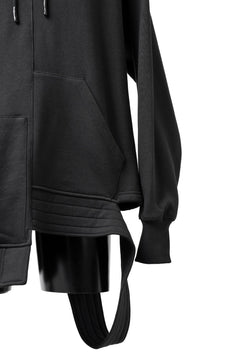 画像をギャラリービューアに読み込む, A.F ARTEFACT ASYMMETRY LOOP HEM SWEAT HOODIE (BLACK)