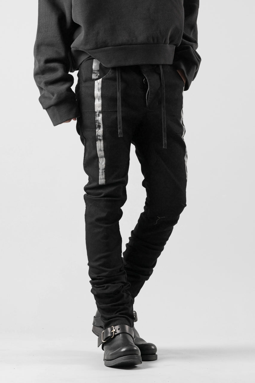 画像をギャラリービューアに読み込む, BORIS BIDJAN SABERI TIGHT FIT PANTS / OBJECT DYED & SEAM TAPED "P13.TF-F1939" (BLACK)