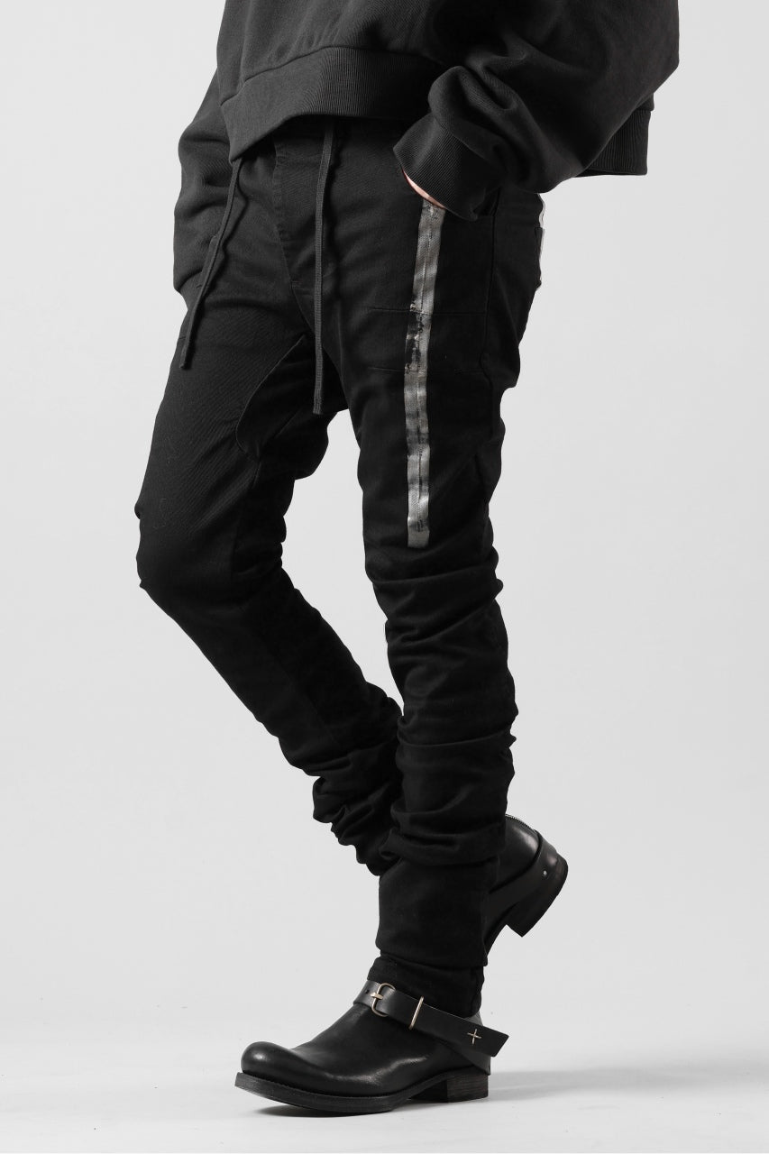 画像をギャラリービューアに読み込む, BORIS BIDJAN SABERI TIGHT FIT PANTS / OBJECT DYED & SEAM TAPED "P13.TF-F1939" (BLACK)