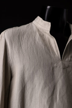 画像をギャラリービューアに読み込む, sus-sous working shirt / C53L47 dobby stripe washer (SILVER GRAY)