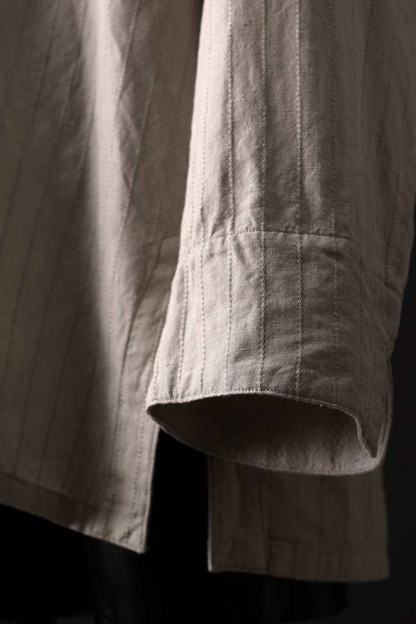 Load image into Gallery viewer, sus-sous working shirt / C53L47 dobby stripe washer (SILVER GRAY)