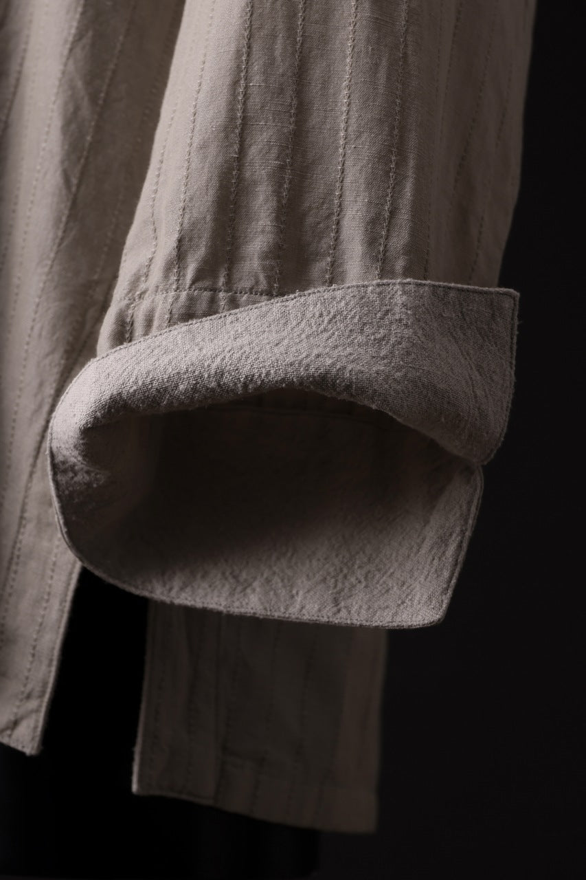 Load image into Gallery viewer, sus-sous working shirt / C53L47 dobby stripe washer (SILVER GRAY)