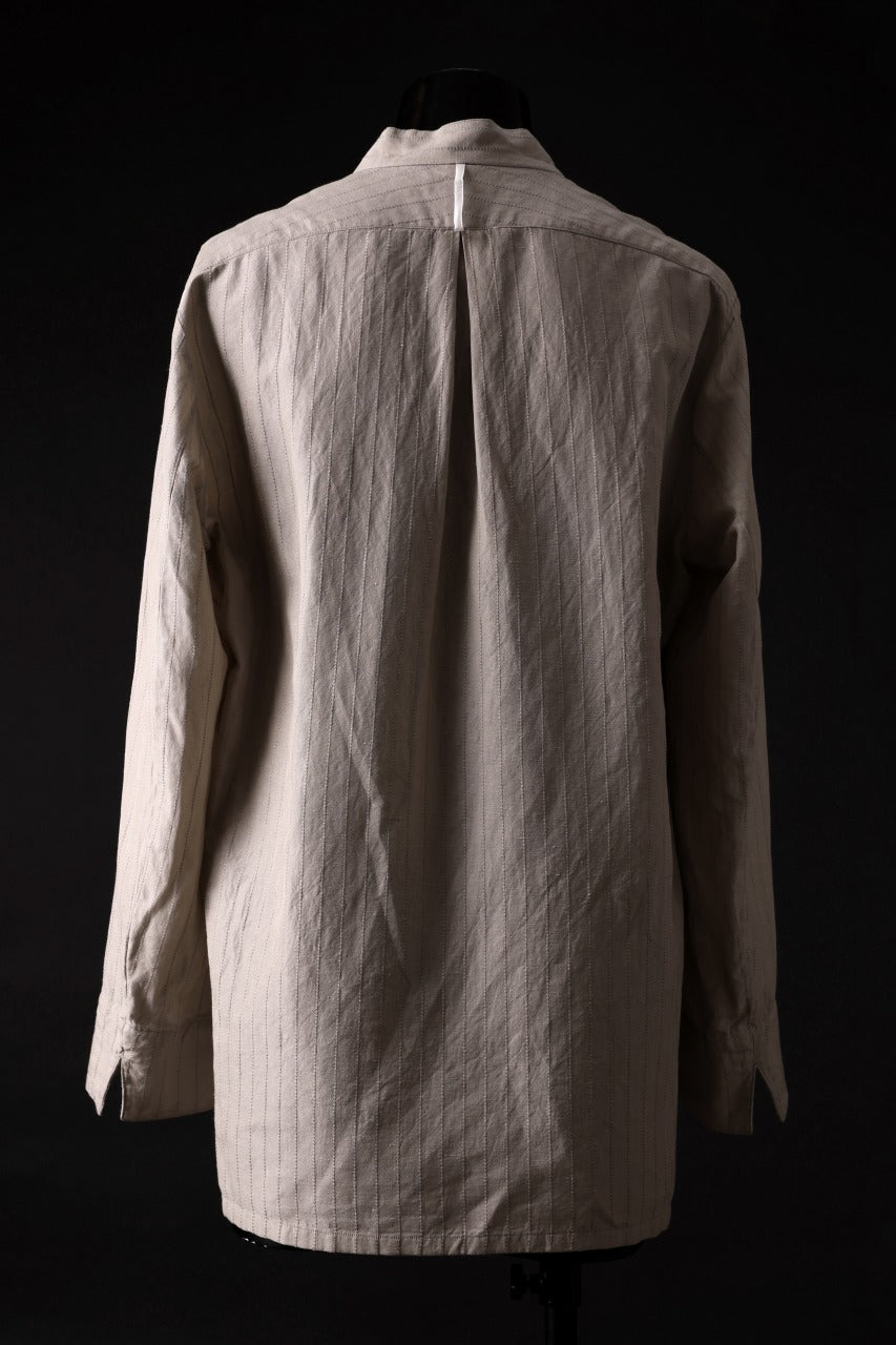 Load image into Gallery viewer, sus-sous working shirt / C53L47 dobby stripe washer (SILVER GRAY)