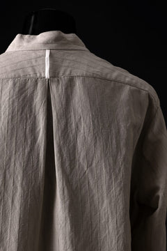 画像をギャラリービューアに読み込む, sus-sous working shirt / C53L47 dobby stripe washer (SILVER GRAY)