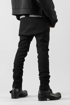 画像をギャラリービューアに読み込む, BORIS BIDJAN SABERI SLIM FIT PANTS / OBJECT DYED & SEAM TAPED "P11-F1939" (BLACK)