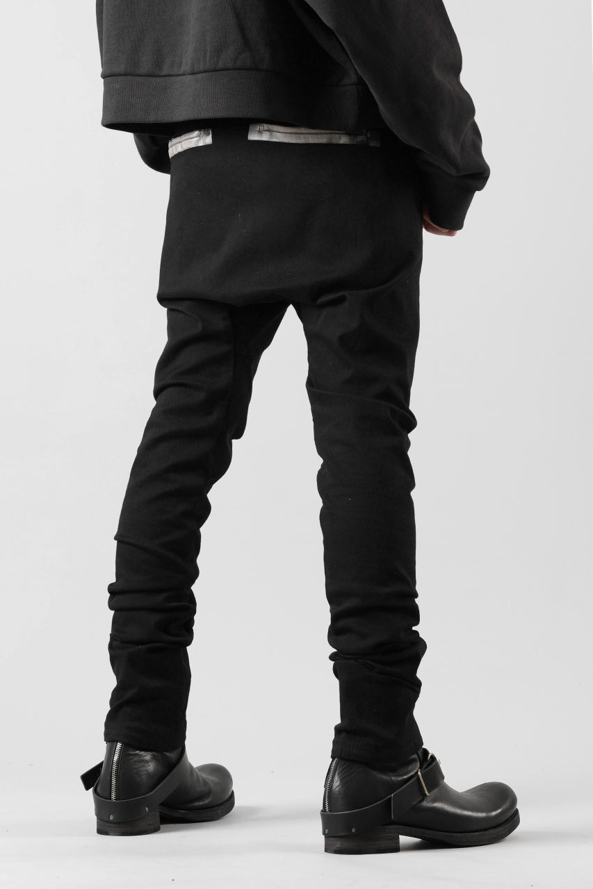 画像をギャラリービューアに読み込む, BORIS BIDJAN SABERI SLIM FIT PANTS / OBJECT DYED & SEAM TAPED "P11-F1939" (BLACK)