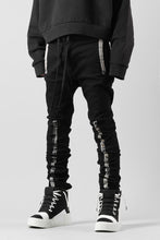 画像をギャラリービューアに読み込む, BORIS BIDJAN SABERI SLIM FIT PANTS / OBJECT DYED & SEAM TAPED "P11-F1939" (BLACK)