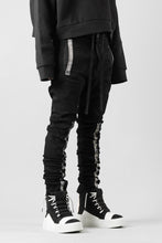 画像をギャラリービューアに読み込む, BORIS BIDJAN SABERI SLIM FIT PANTS / OBJECT DYED & SEAM TAPED "P11-F1939" (BLACK)