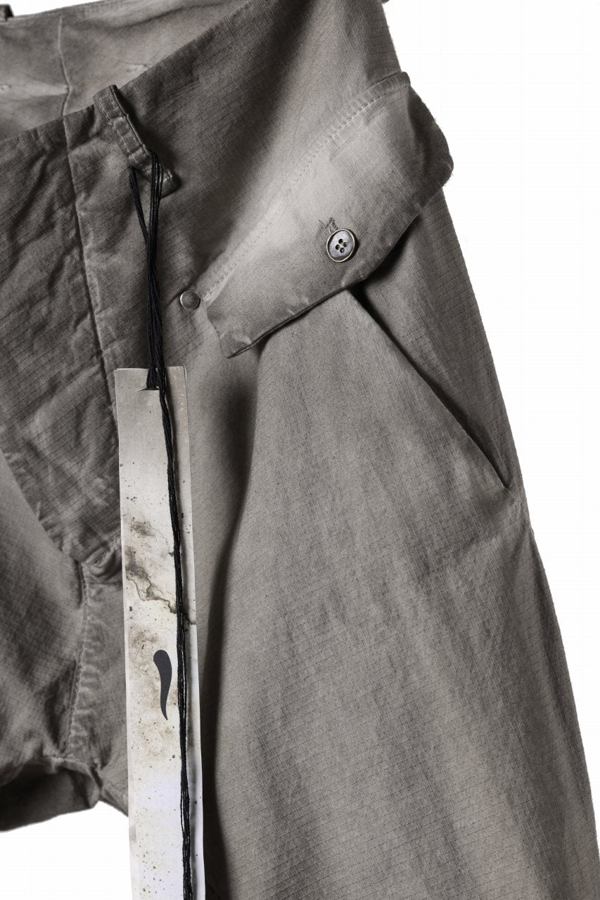 画像をギャラリービューアに読み込む, masnada RELAX FLAP POCKET PANTS / STRETCH LIGHT WEIGHT RIPSTOP (SHALE)