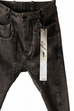 画像をギャラリービューアに読み込む, masnada LAYERED POCKET SLIM JEANS / STRETCH DENIM (BLACK CLAY)