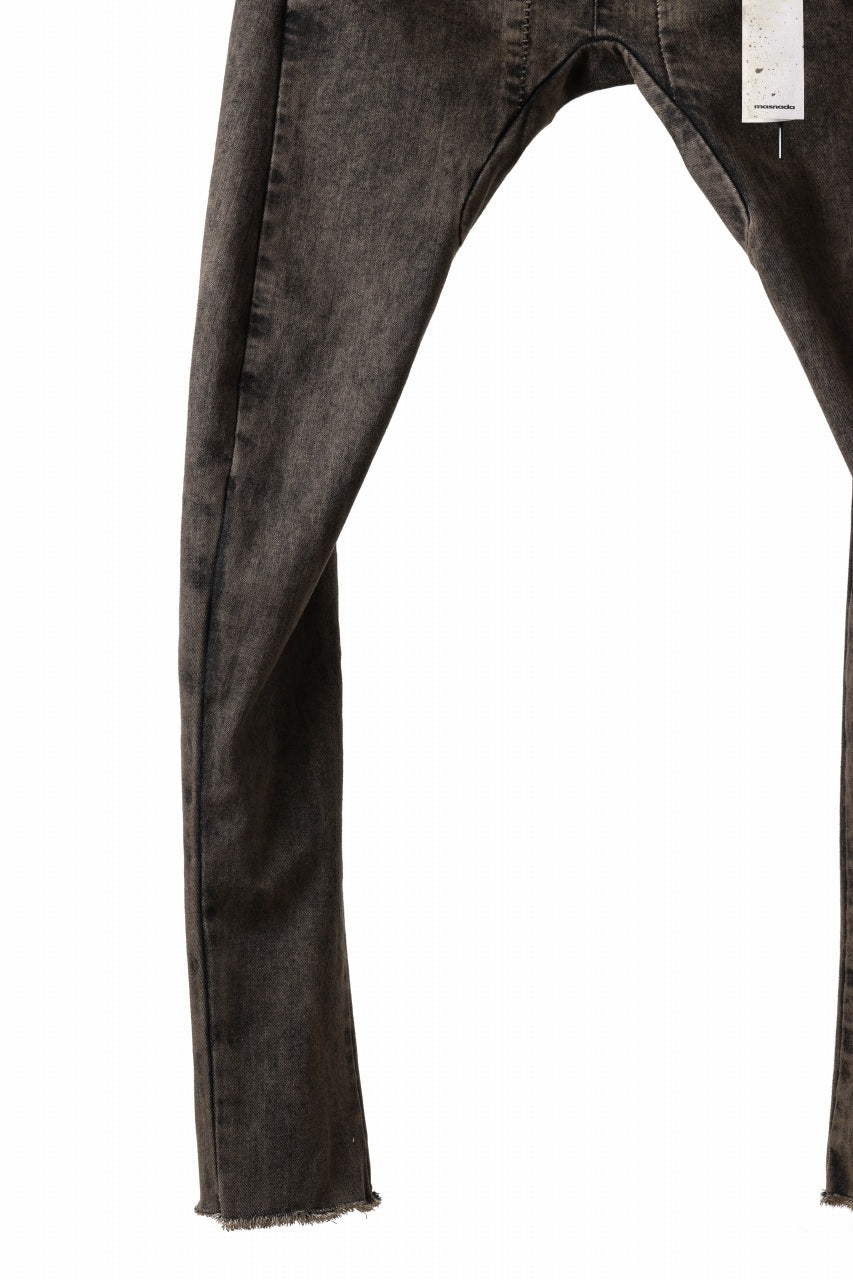 画像をギャラリービューアに読み込む, masnada LAYERED POCKET SLIM JEANS / STRETCH DENIM (BLACK CLAY)