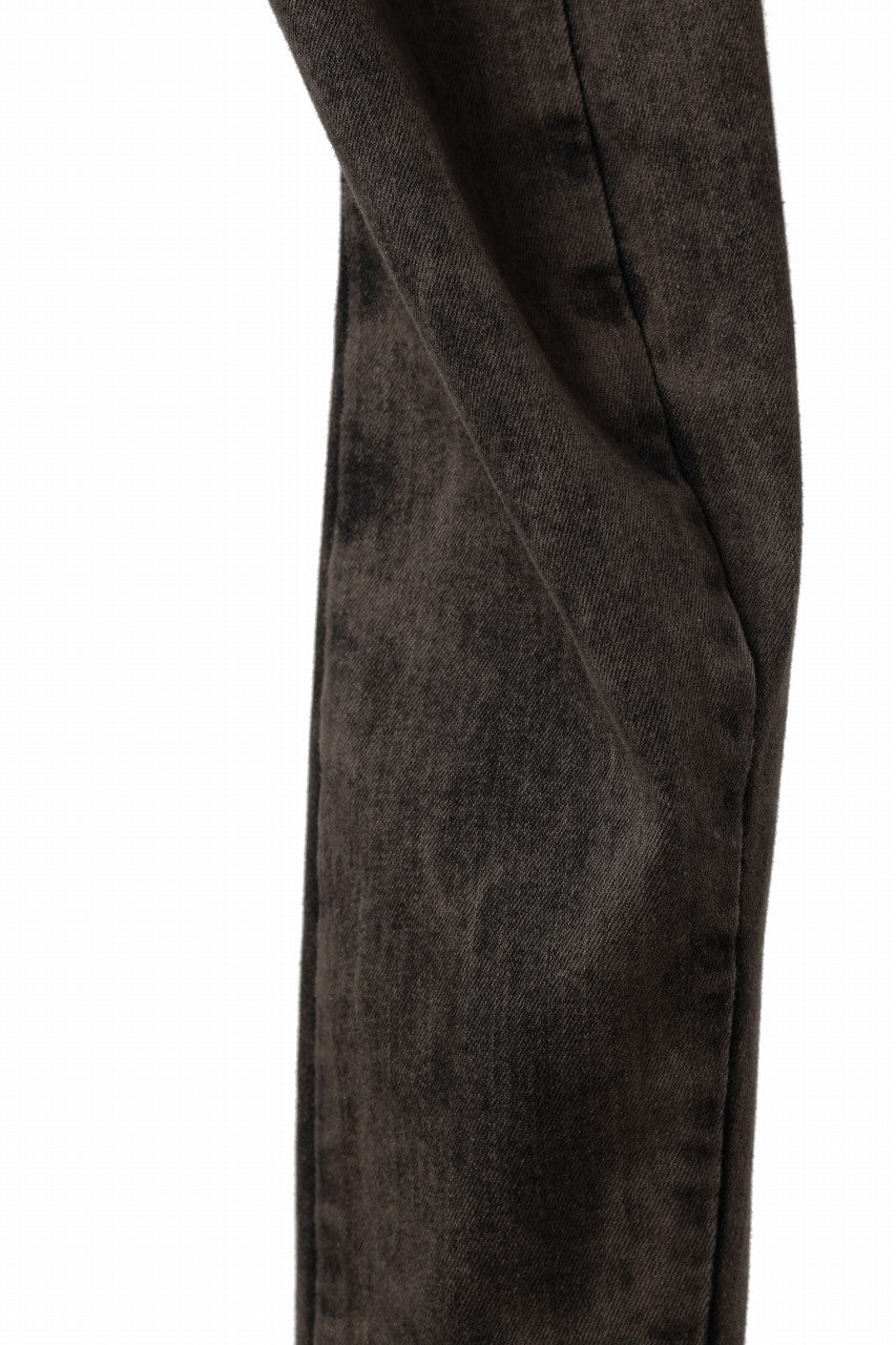 画像をギャラリービューアに読み込む, masnada LAYERED POCKET SLIM JEANS / STRETCH DENIM (BLACK CLAY)