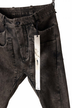 画像をギャラリービューアに読み込む, masnada LAYERED POCKET SLIM JEANS / STRETCH DENIM (BLACK CLAY)