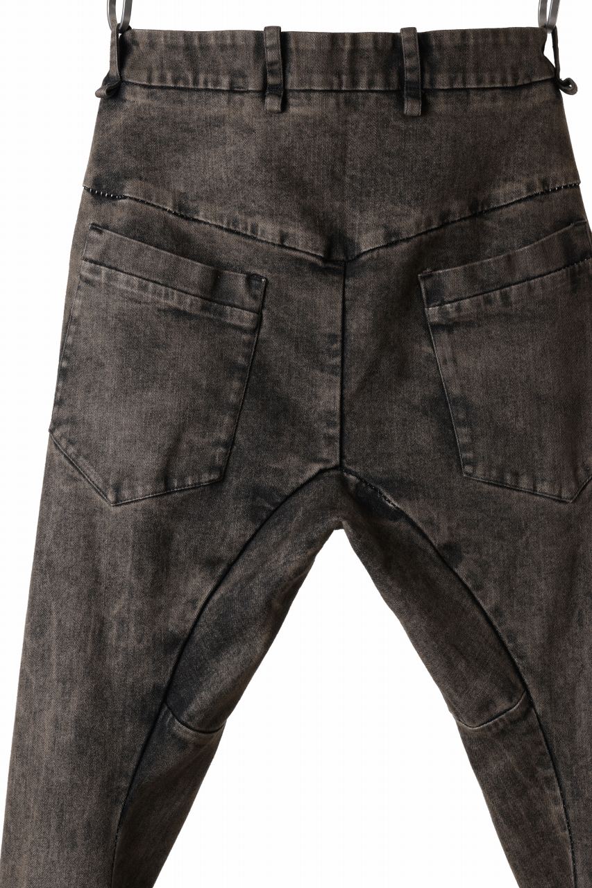 画像をギャラリービューアに読み込む, masnada LAYERED POCKET SLIM JEANS / STRETCH DENIM (BLACK CLAY)