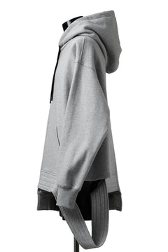 画像をギャラリービューアに読み込む, A.F ARTEFACT ASYMMETRY LOOP HEM SWEAT HOODIE (HEATHER GREY)