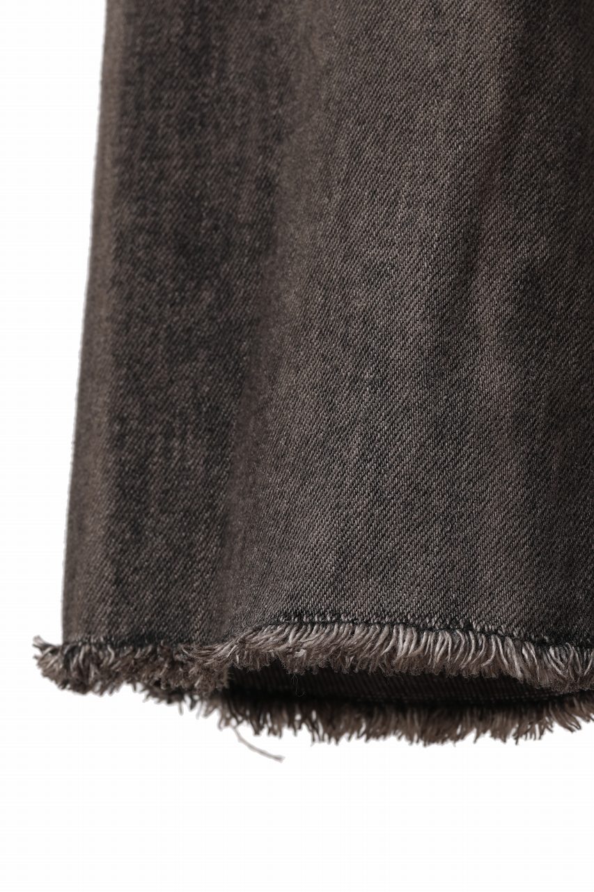 画像をギャラリービューアに読み込む, masnada LAYERED POCKET SLIM JEANS / STRETCH DENIM (BLACK CLAY)