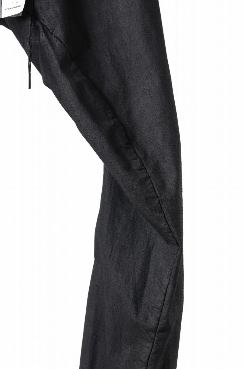 画像をギャラリービューアに読み込む, masnada RELAX FLAP POCKET PANTS / STRETCH LIGHT WEIGHT RIPSTOP (BLACK)