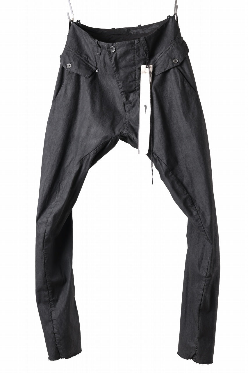 画像をギャラリービューアに読み込む, masnada RELAX FLAP POCKET PANTS / STRETCH LIGHT WEIGHT RIPSTOP (BLACK)