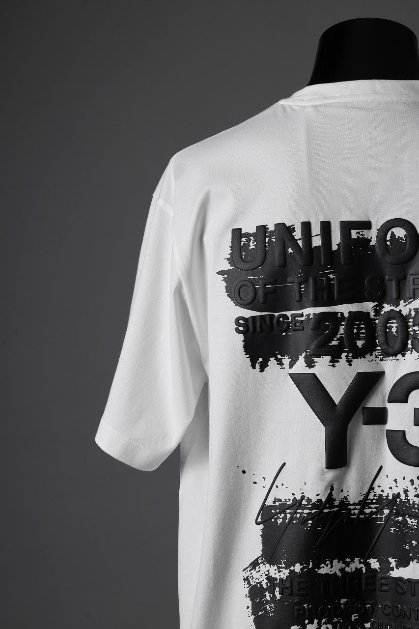 画像をギャラリービューアに読み込む, Y-3 Yohji Yamamoto GRAPHIC SHORT SLEEVE TEE (CORE WHITE)