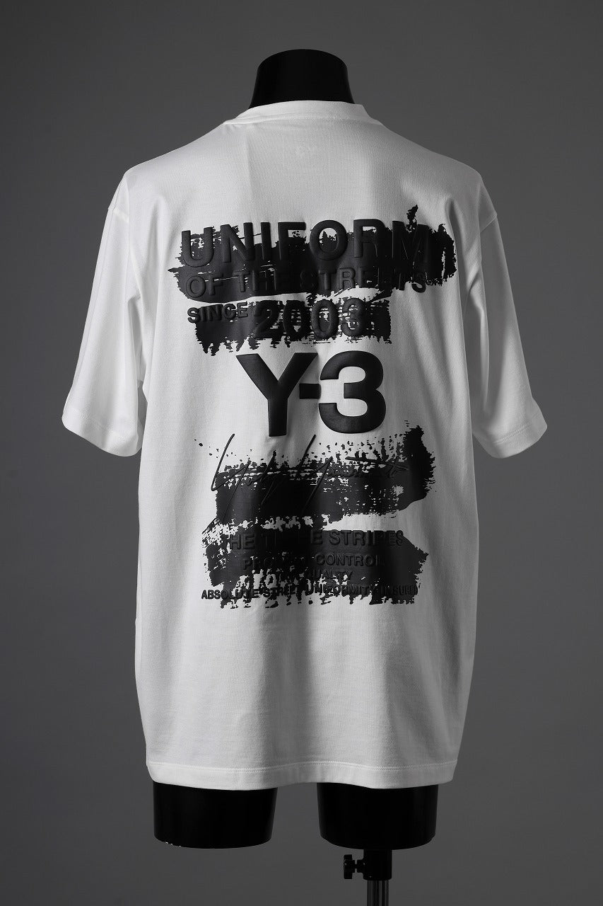画像をギャラリービューアに読み込む, Y-3 Yohji Yamamoto GRAPHIC SHORT SLEEVE TEE (CORE WHITE)