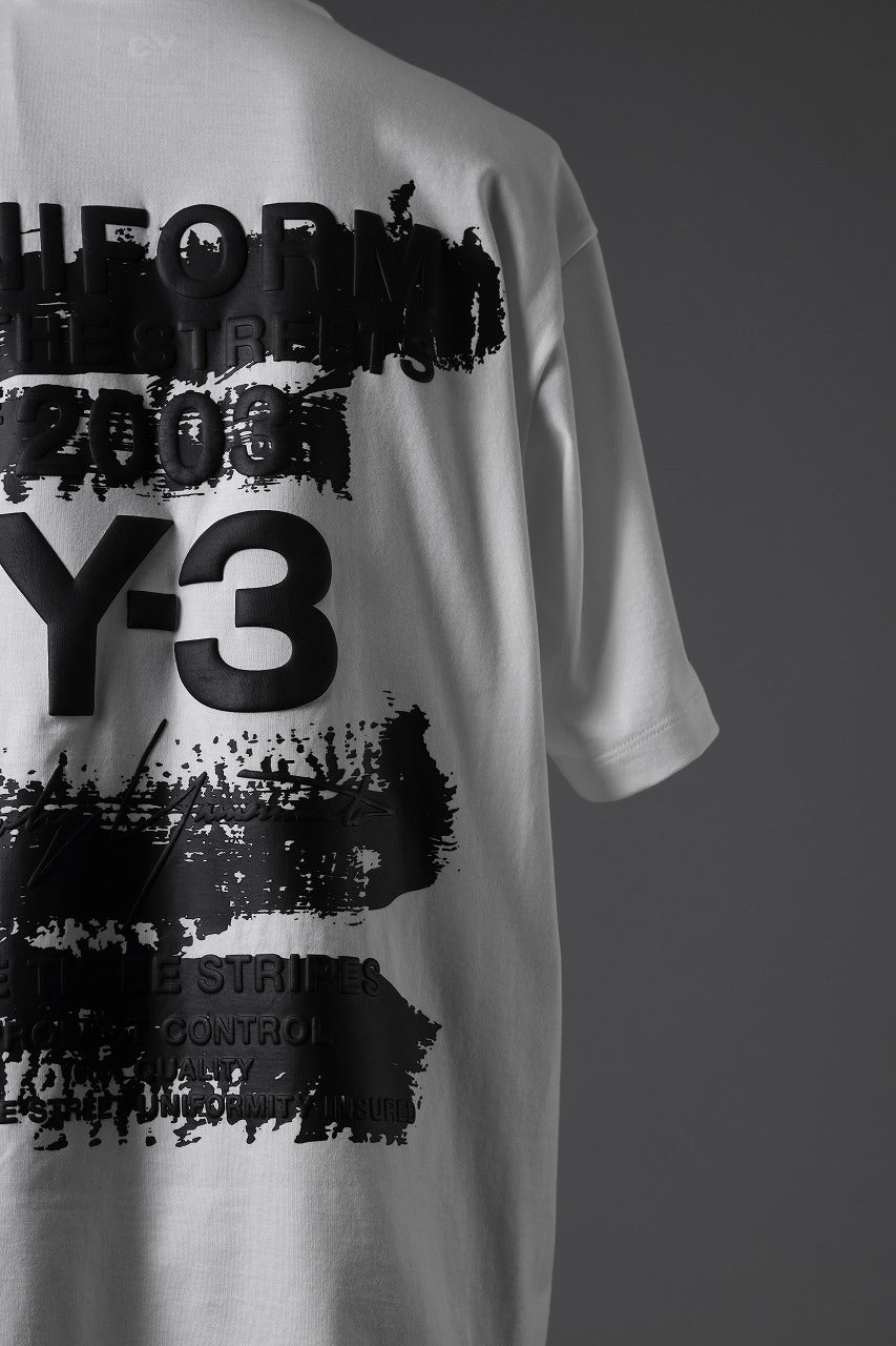 画像をギャラリービューアに読み込む, Y-3 Yohji Yamamoto GRAPHIC SHORT SLEEVE TEE (CORE WHITE)