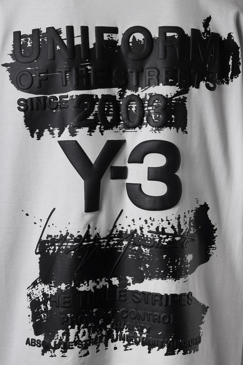 画像をギャラリービューアに読み込む, Y-3 Yohji Yamamoto GRAPHIC SHORT SLEEVE TEE (CORE WHITE)