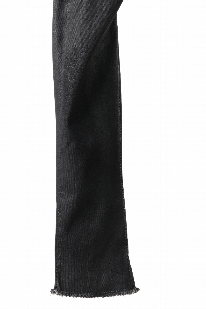 画像をギャラリービューアに読み込む, masnada LAYERED POCKET SLIM JEANS / STRETCH DENIM (BLACK)