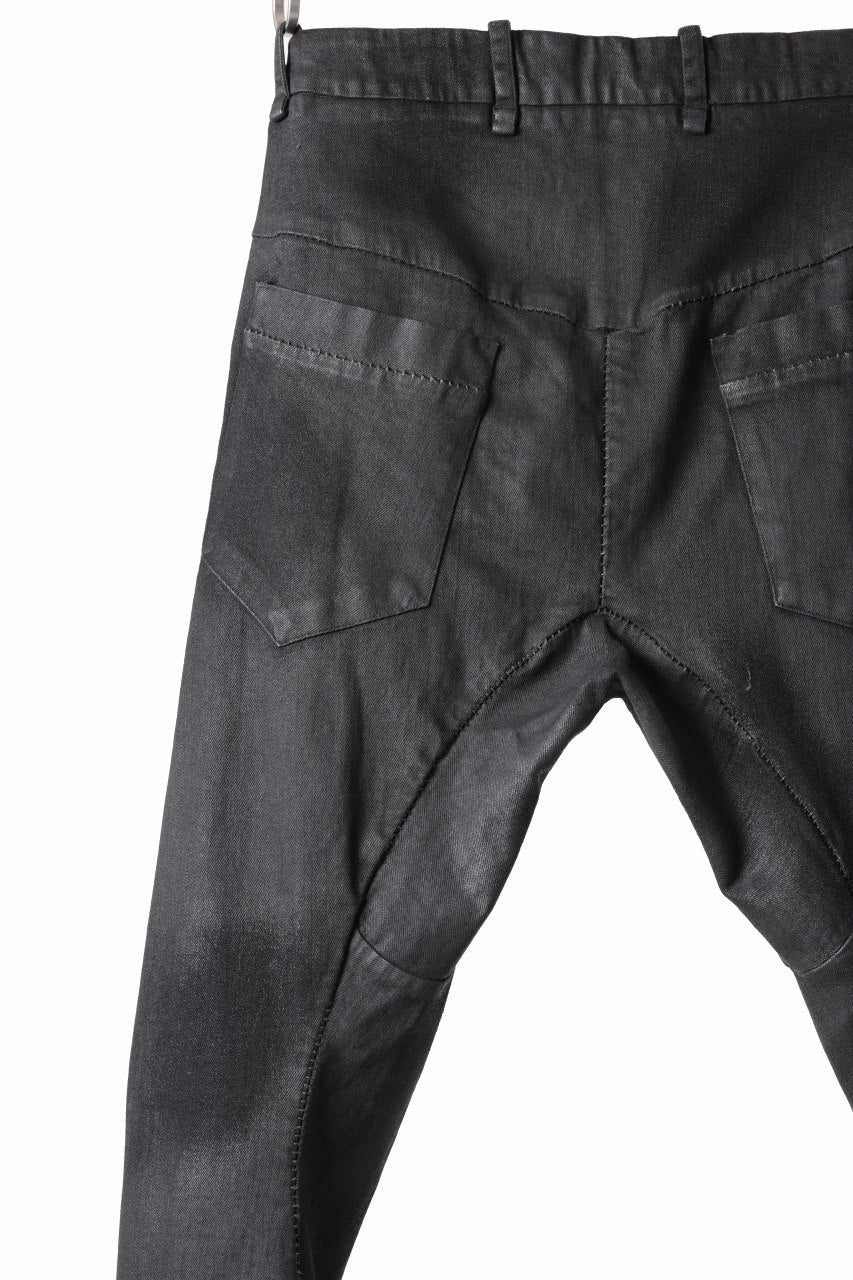 画像をギャラリービューアに読み込む, masnada LAYERED POCKET SLIM JEANS / STRETCH DENIM (BLACK)