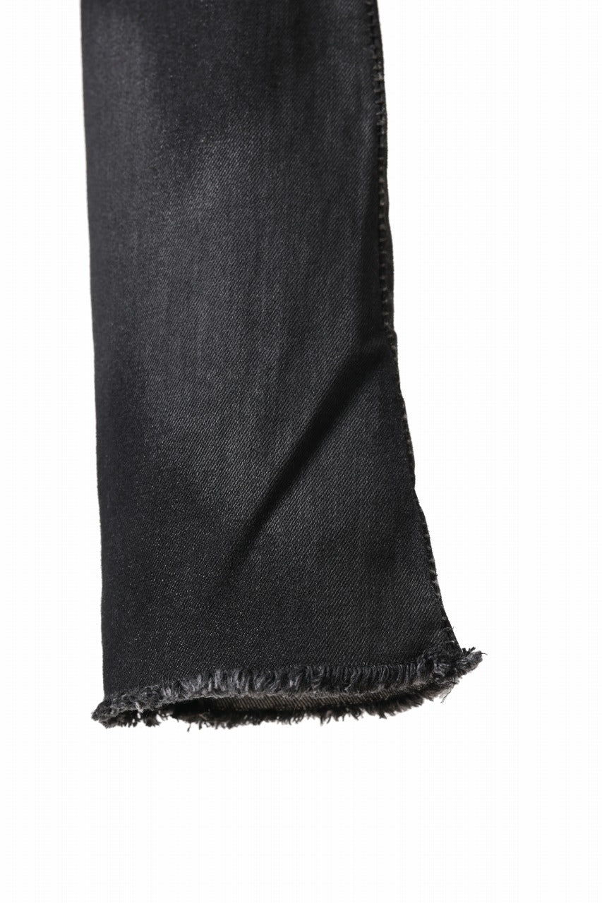 画像をギャラリービューアに読み込む, masnada LAYERED POCKET SLIM JEANS / STRETCH DENIM (BLACK)