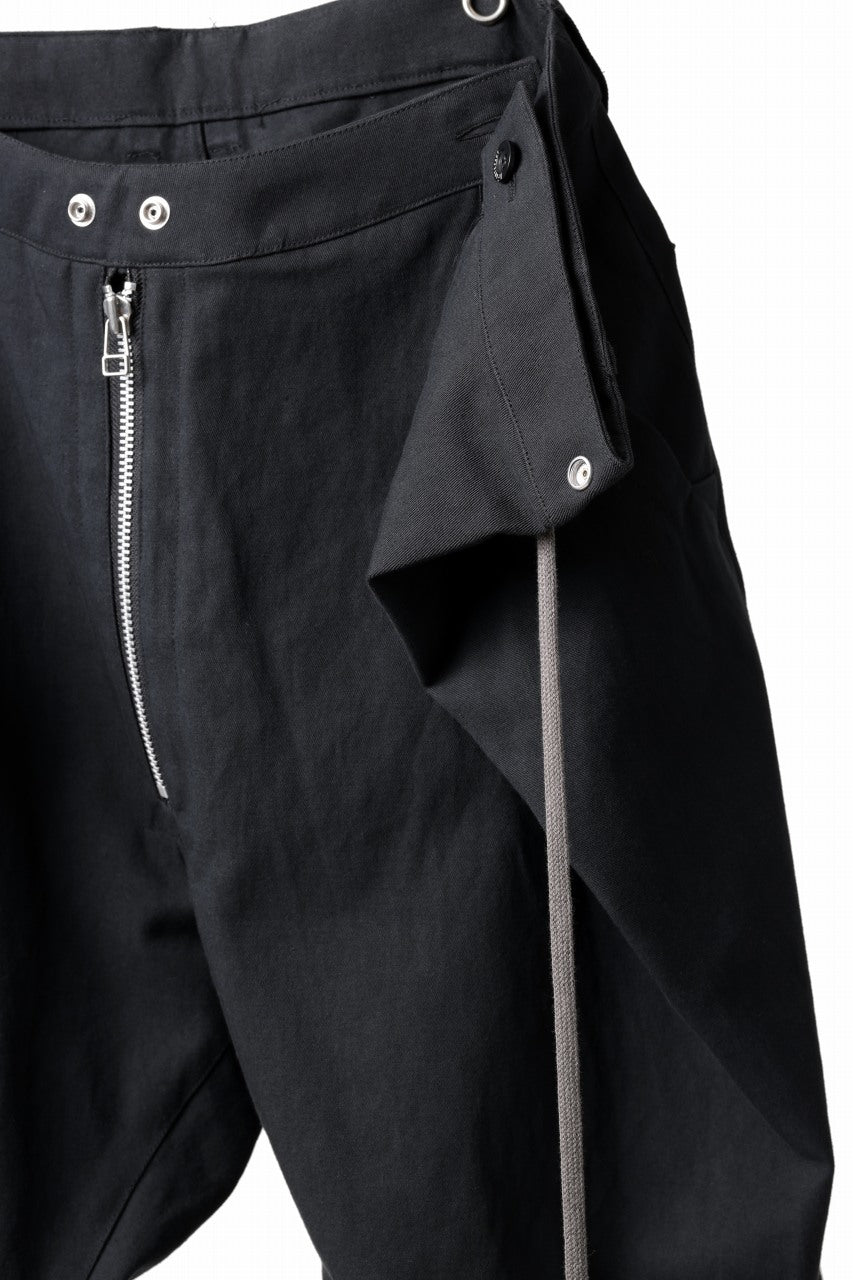 画像をギャラリービューアに読み込む, A.F ARTEFACT ZIP FOLDING TUCK SHORTS / COTTON-LINEN TWILL (BLACK)