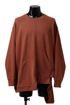 画像をギャラリービューアに読み込む, A.F ARTEFACT ASYMMETRY LOOP HEM TOP / COPE KNIT JERSEY (ORANGE)