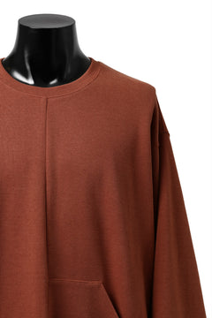 画像をギャラリービューアに読み込む, A.F ARTEFACT ASYMMETRY LOOP HEM TOP / COPE KNIT JERSEY (ORANGE)