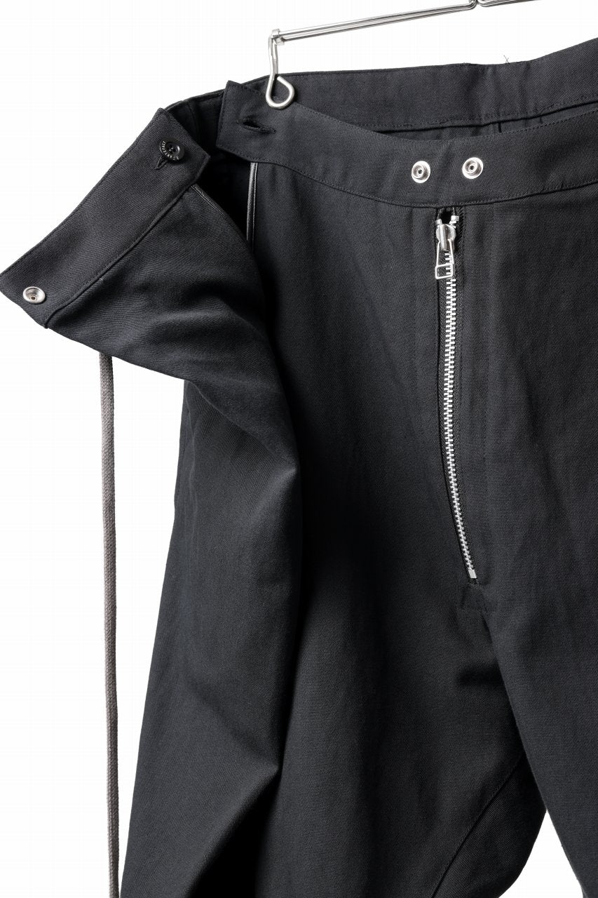 画像をギャラリービューアに読み込む, A.F ARTEFACT ZIP FOLDING TUCK SHORTS / COTTON-LINEN TWILL (BLACK)
