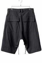 画像をギャラリービューアに読み込む, A.F ARTEFACT ZIP FOLDING TUCK SHORTS / COTTON-LINEN TWILL (BLACK)