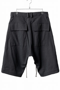 画像をギャラリービューアに読み込む, A.F ARTEFACT ZIP FOLDING TUCK SHORTS / COTTON-LINEN TWILL (BLACK)