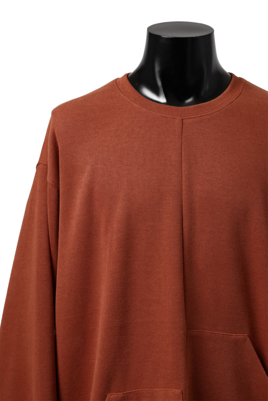 画像をギャラリービューアに読み込む, A.F ARTEFACT ASYMMETRY LOOP HEM TOP / COPE KNIT JERSEY (ORANGE)