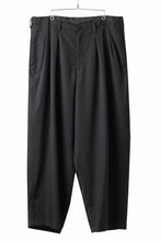 画像をギャラリービューアに読み込む, Y's for men 12 TACK WAIST PANTS / WRINKLE WOOL GABARDINE (BLACK)