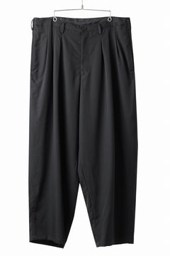 画像をギャラリービューアに読み込む, Y's for men 12 TACK WAIST PANTS / WRINKLE WOOL GABARDINE (BLACK)