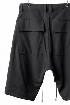 画像をギャラリービューアに読み込む, A.F ARTEFACT ZIP FOLDING TUCK SHORTS / COTTON-LINEN TWILL (BLACK)