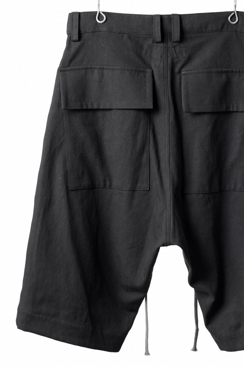 画像をギャラリービューアに読み込む, A.F ARTEFACT ZIP FOLDING TUCK SHORTS / COTTON-LINEN TWILL (BLACK)